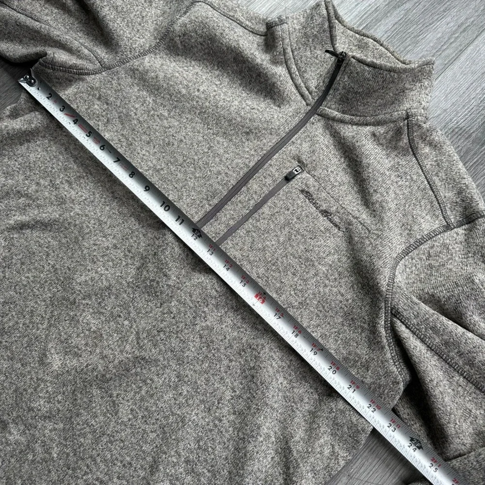 Eddie Bauer Men's XL Gray Heather 1/4 Zip Radiator Fleece Pullover Soft Warm